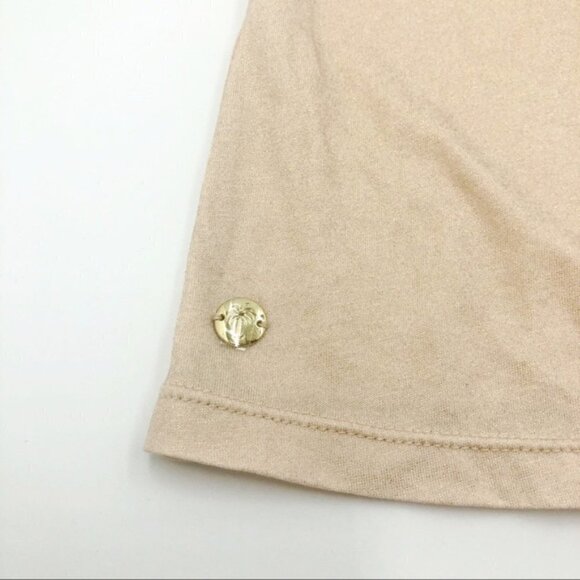 Lilly Pulitzer Gold Metallic Ruffled Samira Top - Picture 5 of 9